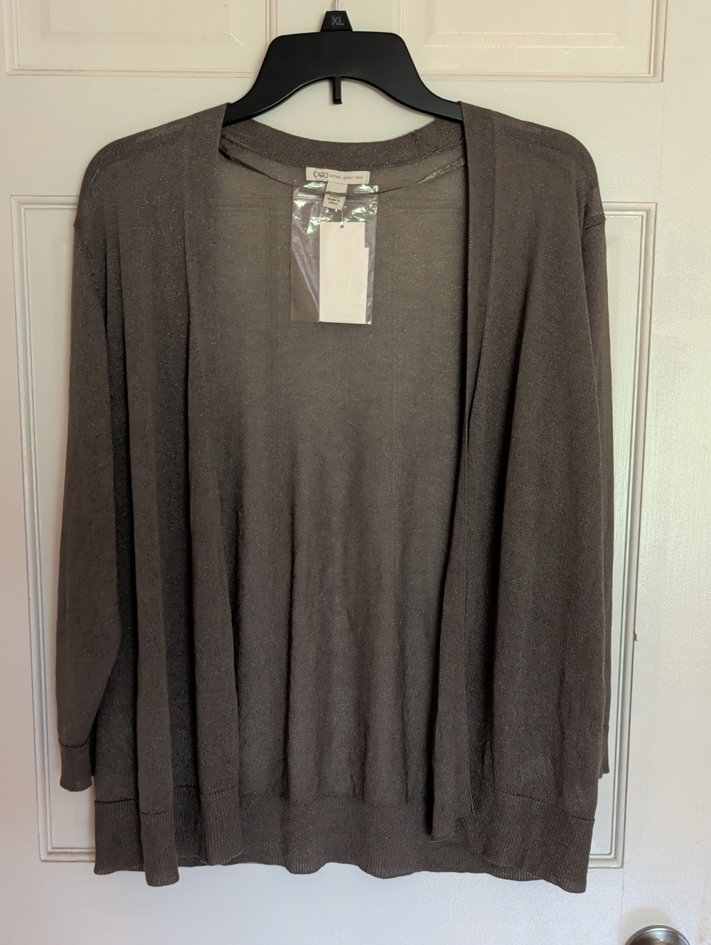 Cato Seagrass Sheer Lightweight Open-Front Cardigan Size 18/20